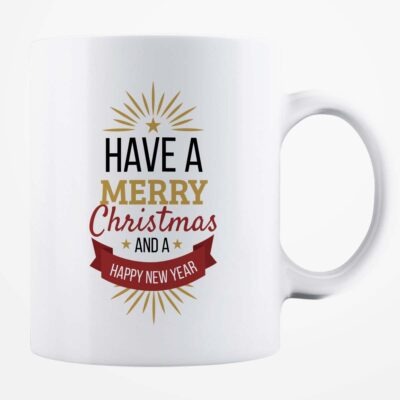 Cană albă personalizată - Have a Merry Christmas and a Happy New Year