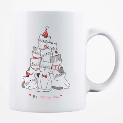 Cană albă personalizată - Be Happy Day 3