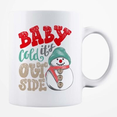 Cană albă personalizată - Baby it's cold out side