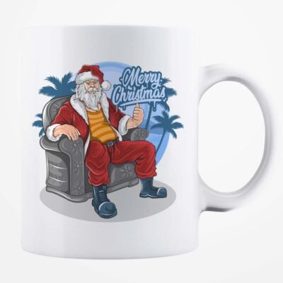Cană albă personalizată - Santa