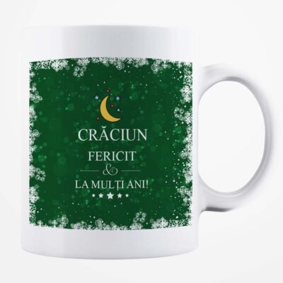 Cană albă personalizată - La mulți ani!