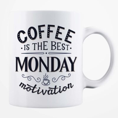 Cană albă personalizată - Coffee is the best