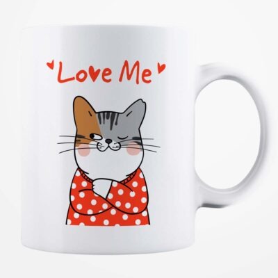 Cană albă personalizată - Love me