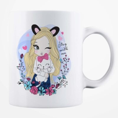 Cană albă personalizată - Stay with me