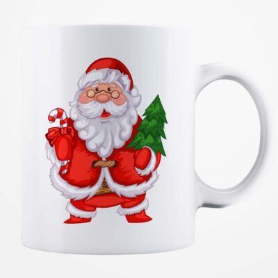 Cană albă personalizată - Santa 3