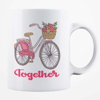 Cană albă personalizată - Together