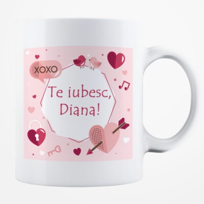 Cană personalizată cu nume pentru jumatatea ta