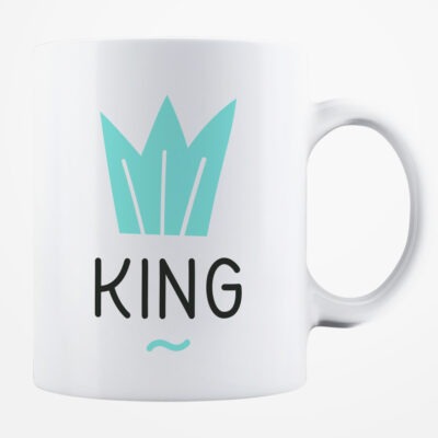 Cană albă personalizată - King -