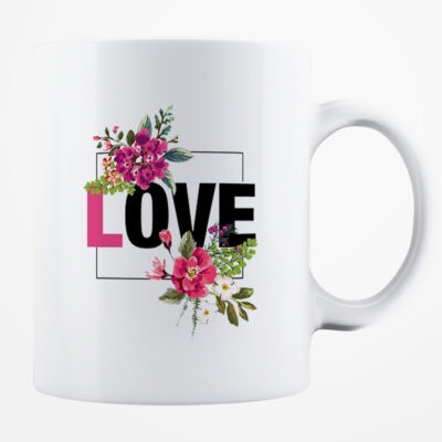 Cană albă personalizată - Love