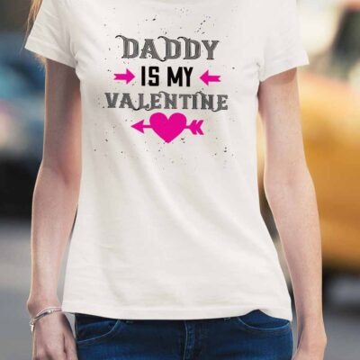 Tricou personalizat ”Daddy is my Valentine”