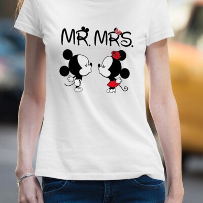 Tricou personalizat ”Mr. si Mrs.”