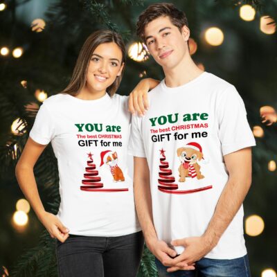 Set tricouri personalizate - You are the best Christmas, gift for me