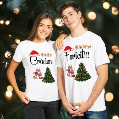 Set tricouri personalizate - Crăciun Fericit