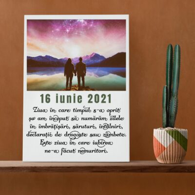 Tablou canvas personalizat – Ziua în care ...
