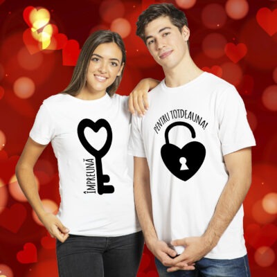 Set tricouri cuplu ”Împreună pentru totdeauna”
