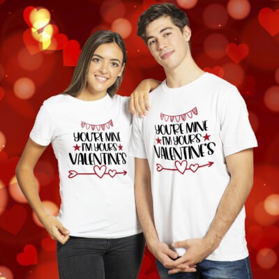 Tricouri pentru cupluri ”You're Mine I'm Yours Valentine's”