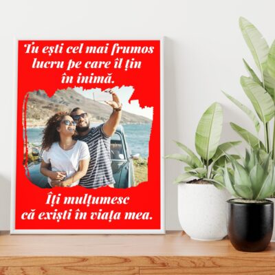 Tablou personalizat - Îți mulțumesc că exiști în viața mea...