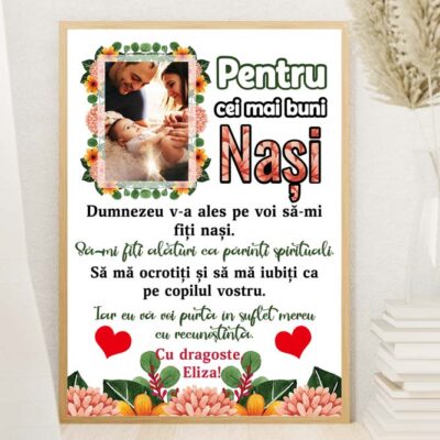 Ramă personalizată – Cei mai buni nași